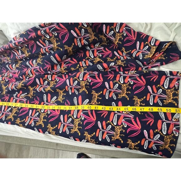 ModCloth Bold Notion Cat Jumpsuit Size Small Linen Blend Colorful - Picture 15 of 16